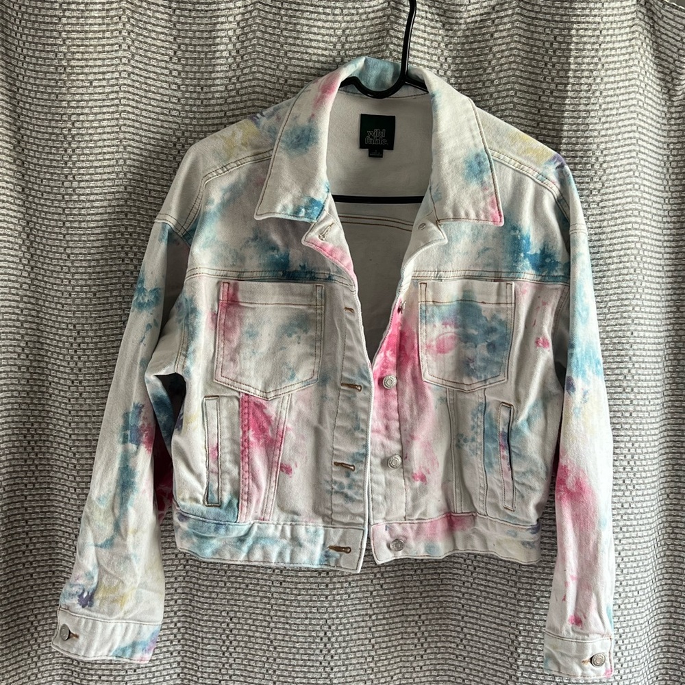 Wild Favle tie die denim jacket - size small